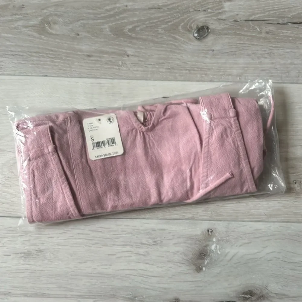 Free‎ People Mika Tank Solid Pink Small NWT in packaging